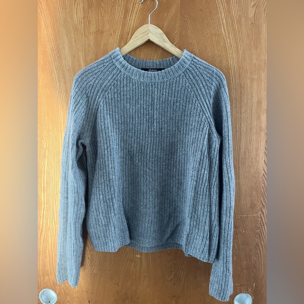 Quince Cashmere Fisherman Cable Sweater
